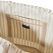Strandväska Organic Herringbone beige/vit rand