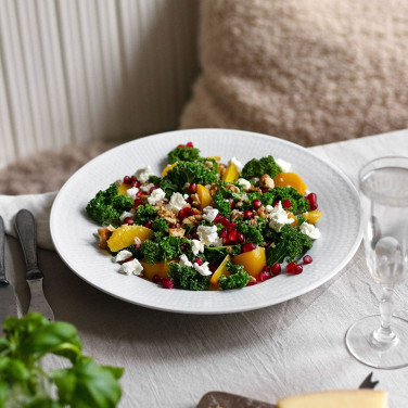 Swedish Grace Tallrik djup 25 cm snö